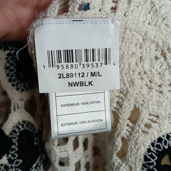 Karen Kane In The Garden Celine Crochet Flower  Sweater Tank in Natural NWT M/L - Picture 8 of 9